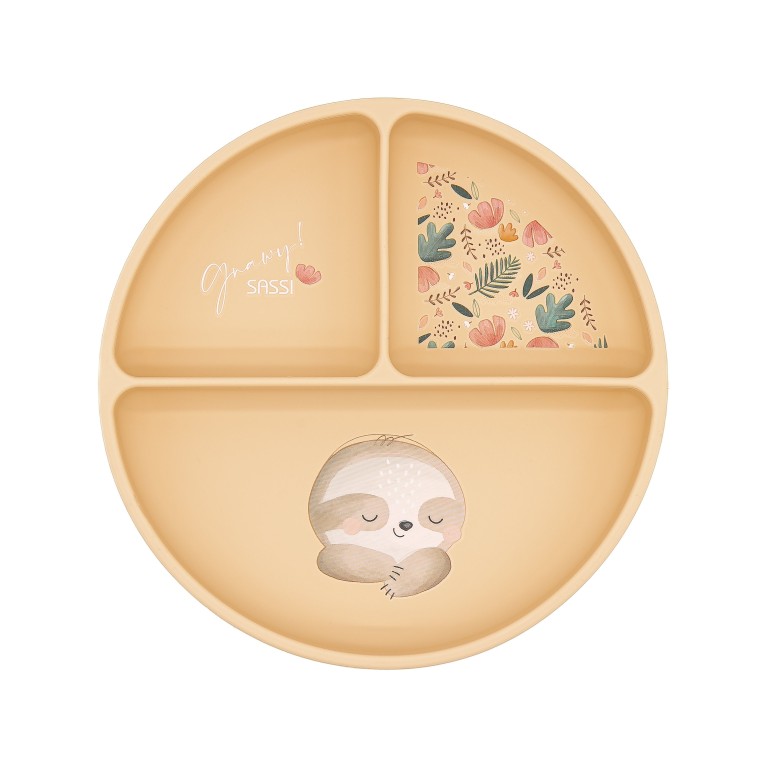 Huiguli - 2 Assiettes Bébé En Acier Inoxydable 304 Avec Ventouse - 23cm, Compartimentées, Avec Couverts