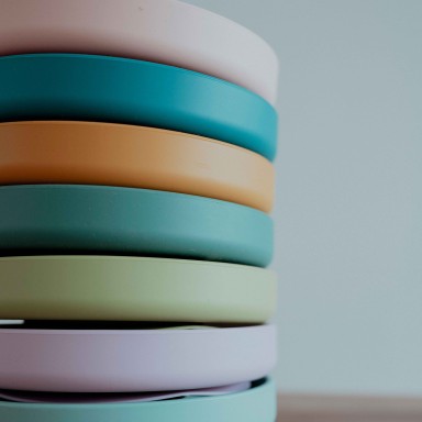 Assiette avec ventouse en silicone - Chompy le lion