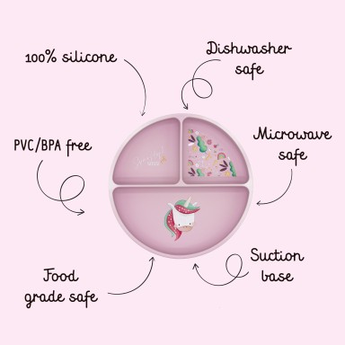 Silicon Suction Plate - Sparkly the Unicorn