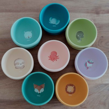 3 Ciotole Con Ventosa Per Bambini - Silicone Senza BPA, Per Svezzamento Autonomo - Foto 3