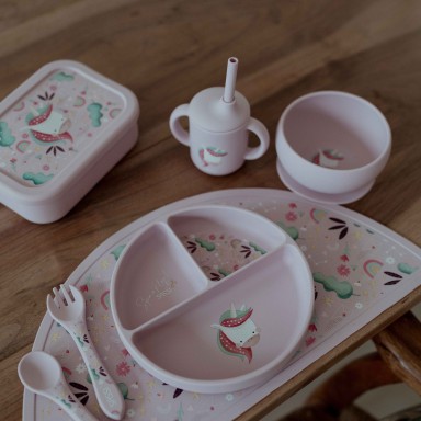 Bol avec ventouse en silicone - Sparkly la licorne