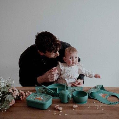 Ciotola con ventosa in silicone - Volpe Crunchy