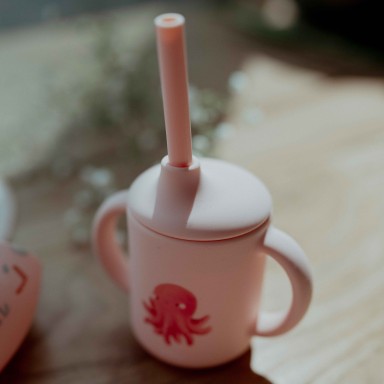 Tasse d'apprentissage en silicone - Slurpy la pieuvre
