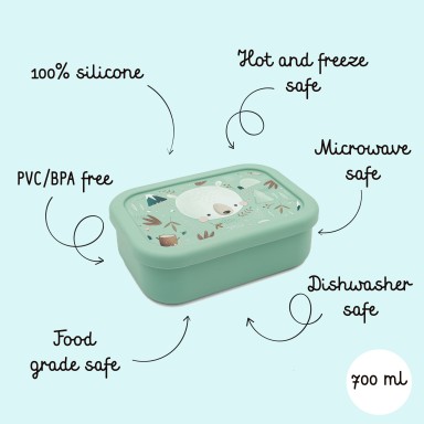 Boîte à goûter en silicone - Munchy l’ours