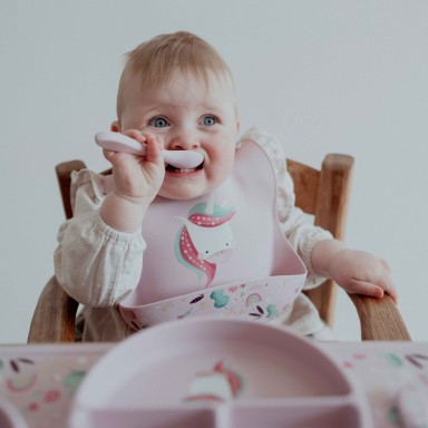 Couverts en silicone - Sparkly la licorne