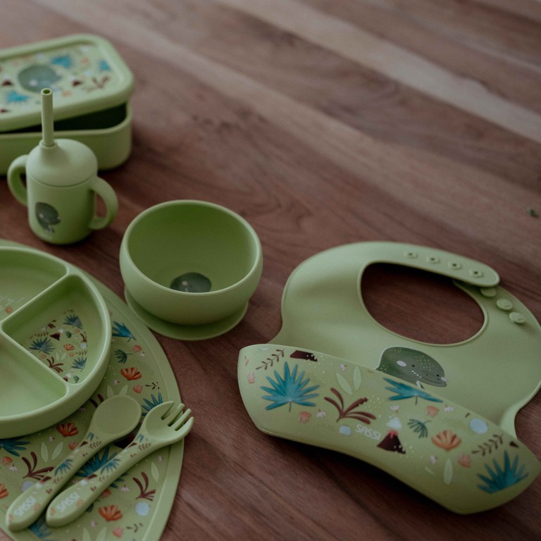 Bavoir en silicone - Cracky le dinosaure