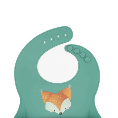 Silicone Bib - Crunchy the Fox