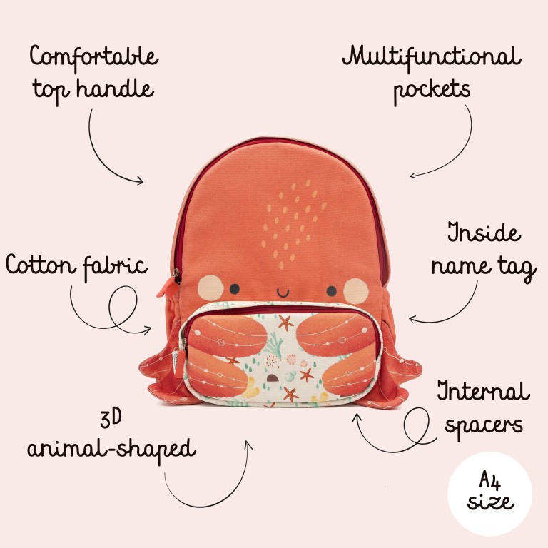 Grand sacs à dos A4 - Slurpy la pieuvre