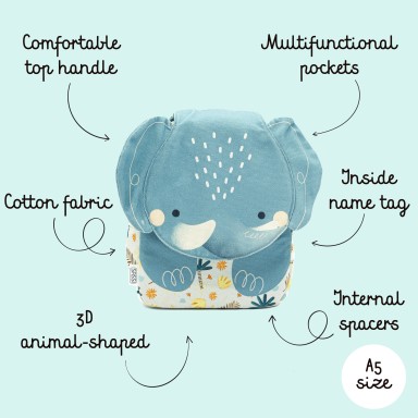A5 Mini Backpack - Chewy the Elephant