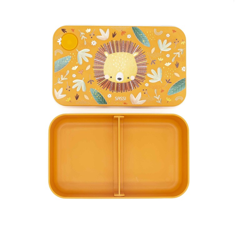 Boîte à goûter en plastique recyclé - Chompy le lion