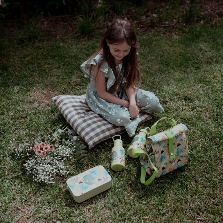 Boîte à goûter en plastique recyclé - Cracky le dinosaure