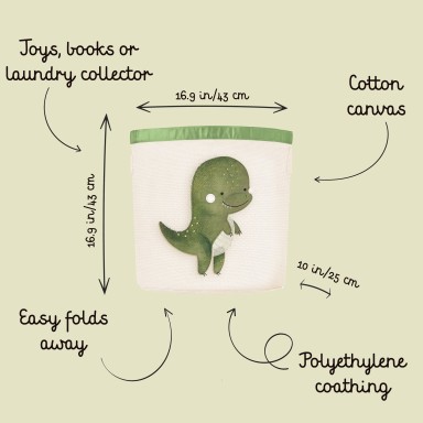 Cesto porta giochi - Dinosauro Cracky