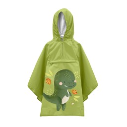 Kids Rain Poncho - Cracky the Dinosaur