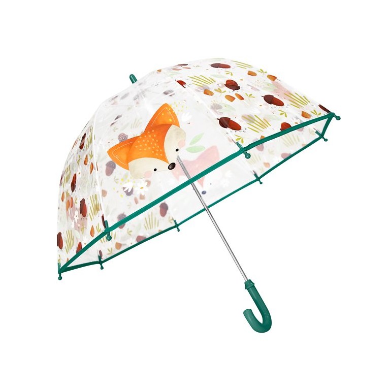 Parapluie Enfant Imprimé Renard - Pratique Et Ludique, 58,5 Cm, Lavage à La Main