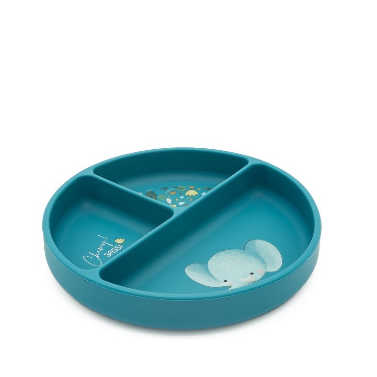 Set Assiette Bébé Inox Avec Ventouse - 2 Assiettes + Couverts, Divisé, Lavable Au Lave-vaisselle
