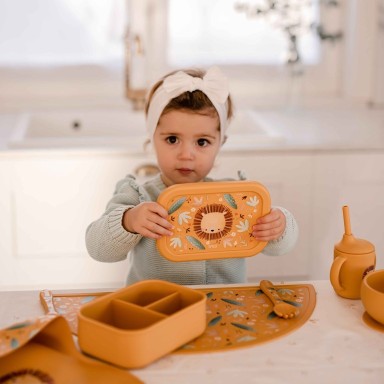 Boîte à goûter en silicone - Chompy le lion