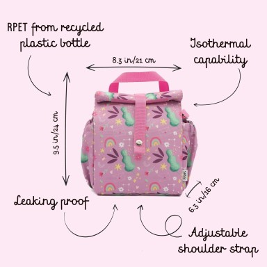 Sac isotherme repas - Sparkly la licorne