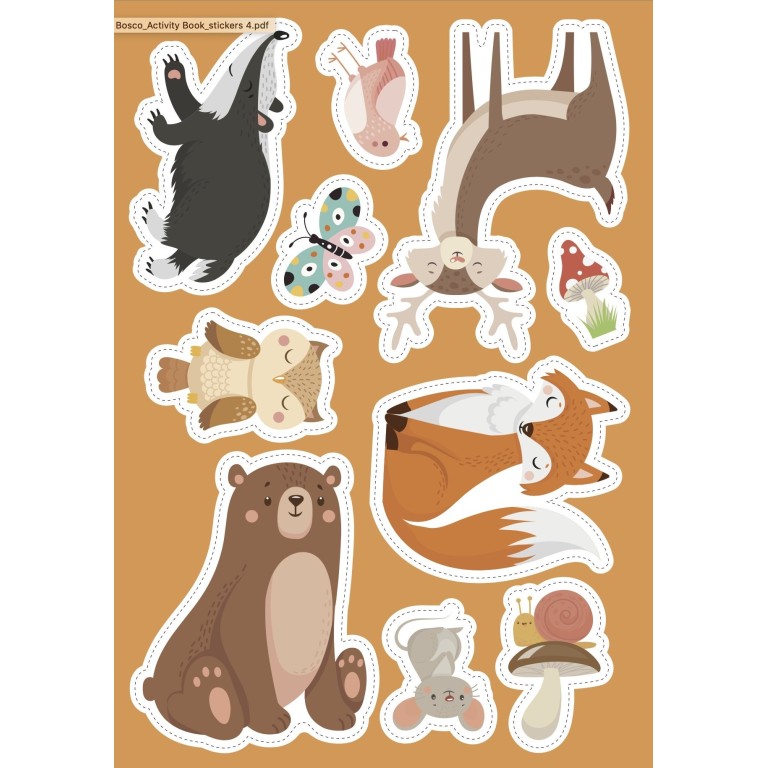 Stickers e attività. Il bosco