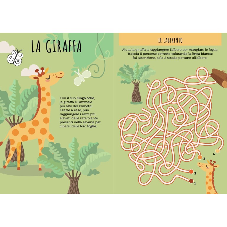 Stickers e attività. La savana