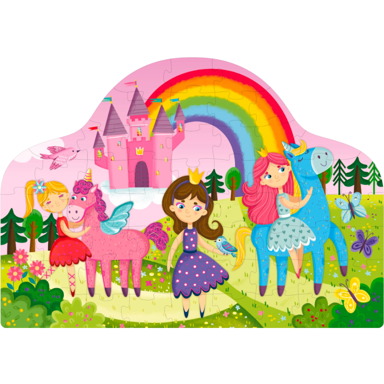 Puzzle sagomati. Principesse e unicorni