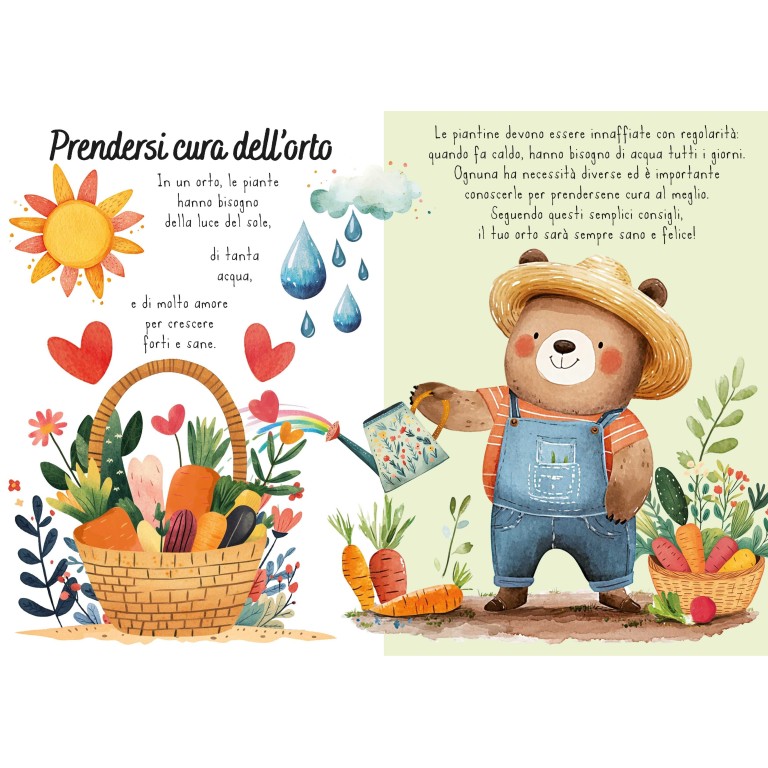 Magico puzzle ad acqua. L'orto