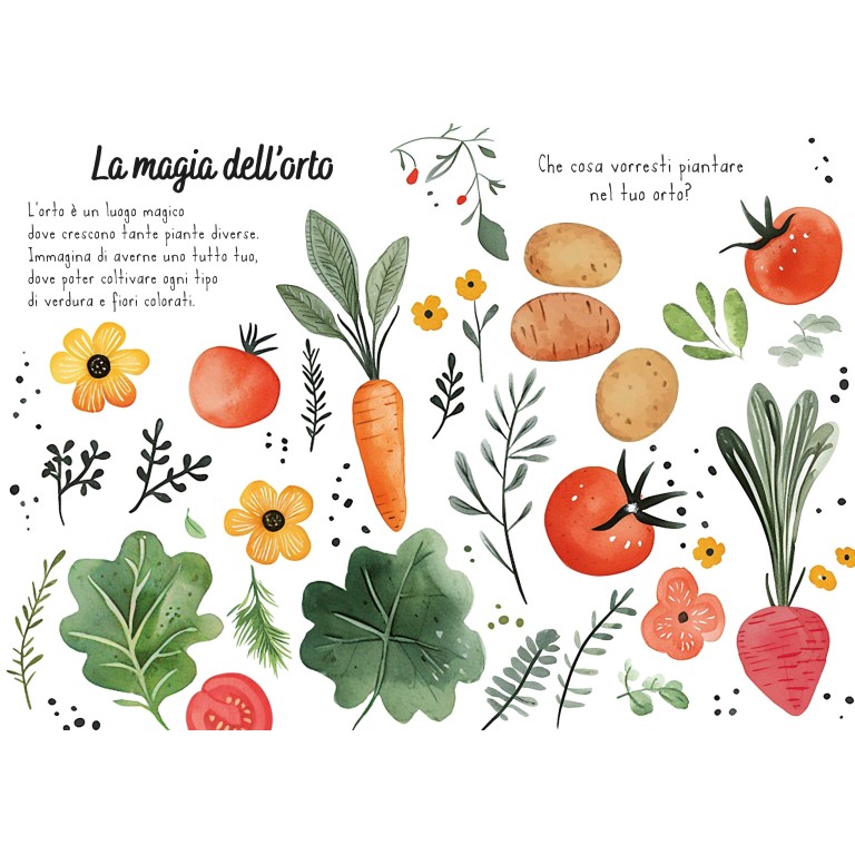 Magico puzzle ad acqua. L'orto