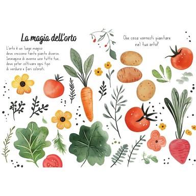 Magico puzzle ad acqua. L'orto