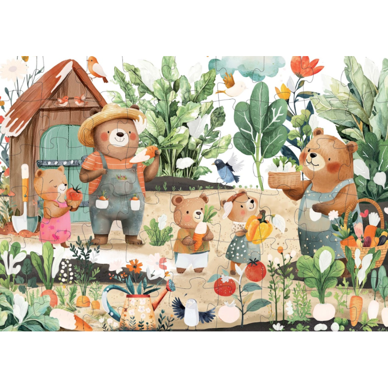 Magico puzzle ad acqua. L'orto