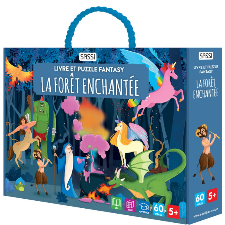 Livre et puzzle. La forêt enchantée