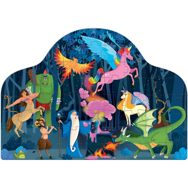 Livre et puzzle. La forêt enchantée