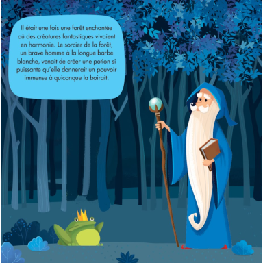 Livre et puzzle. La forêt enchantée