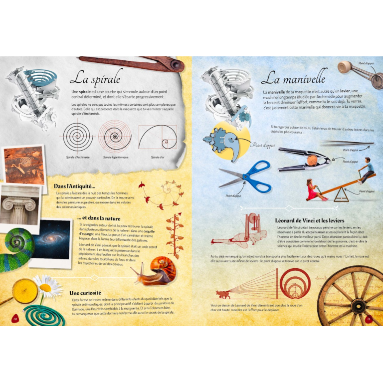 Les machines de Léonard De Vinci. Sur les traches de Archimède