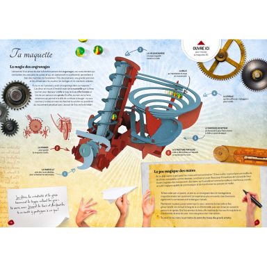Les machines de Léonard De Vinci. Sur les traches de Archimède