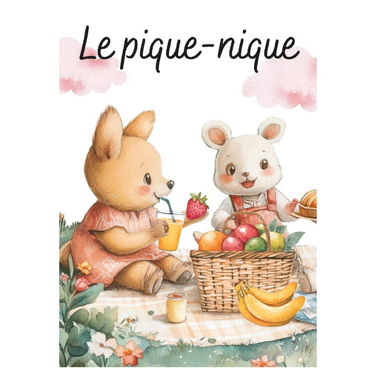 Magique puzzle à l'eau. Le pique-nique