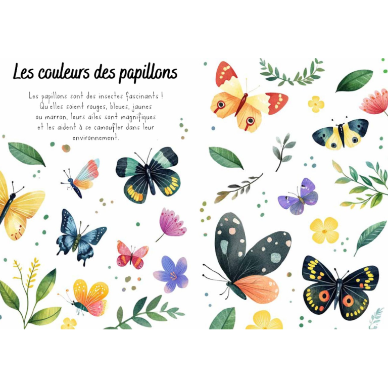 Puzzle magique à l'eau. Les papillons