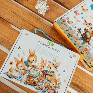 Magique puzzle à l'eau. Le pique-nique