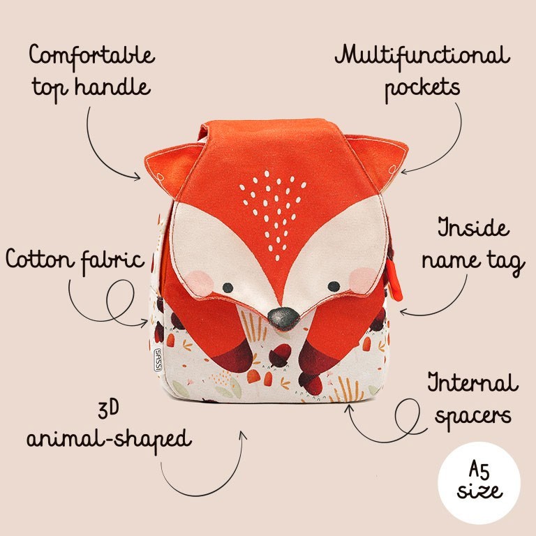 A5 Mini Backpack - Crunchy the Fox